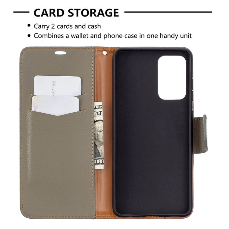 For Samsung Galaxy A72 5G Litchi Texture Pure Color Horizontal Flip PU Leather Case with Holder & Card Slots & Wallet & Lanyard