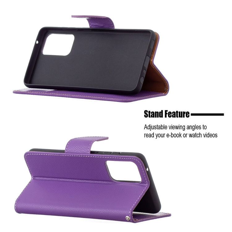 For Samsung Galaxy A72 5G Litchi Texture Pure Color Horizontal Flip PU Leather Case with Holder & Card Slots & Wallet & Lanyard