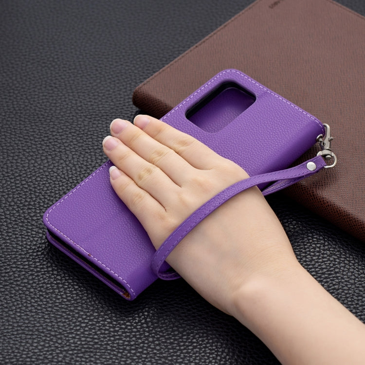 For Samsung Galaxy A72 5G Litchi Texture Pure Color Horizontal Flip PU Leather Case with Holder & Card Slots & Wallet & Lanyard