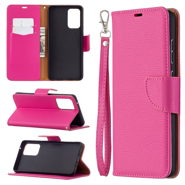For Samsung Galaxy A72 5G Litchi Texture Pure Color Horizontal Flip PU Leather Case with Holder & Card Slots & Wallet & Lanyard