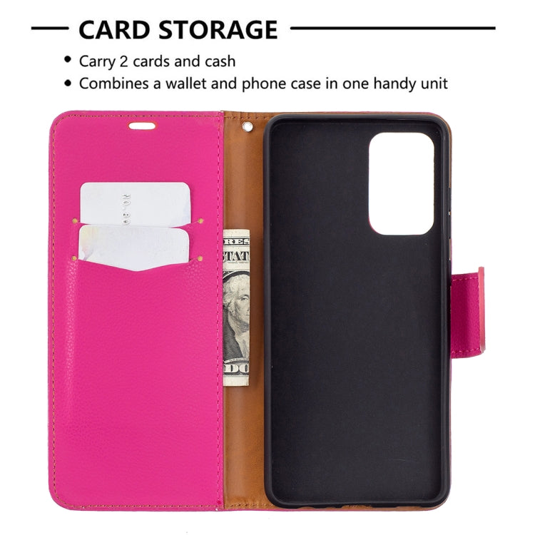 For Samsung Galaxy A72 5G Litchi Texture Pure Color Horizontal Flip PU Leather Case with Holder & Card Slots & Wallet & Lanyard