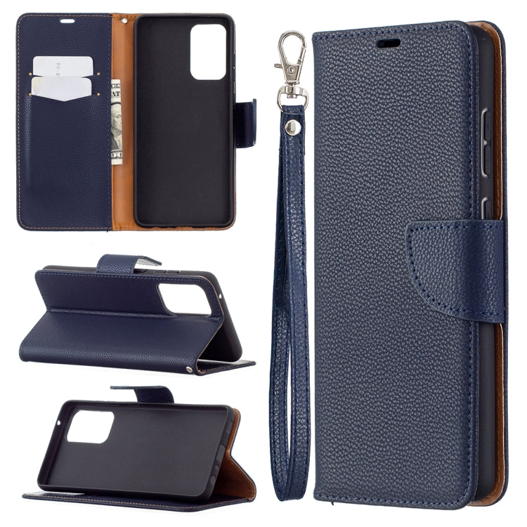 For Samsung Galaxy A72 5G Litchi Texture Pure Color Horizontal Flip PU Leather Case with Holder & Card Slots & Wallet & Lanyard