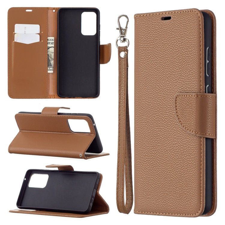 For Samsung Galaxy A72 5G Litchi Texture Pure Color Horizontal Flip PU Leather Case with Holder & Card Slots & Wallet & Lanyard
