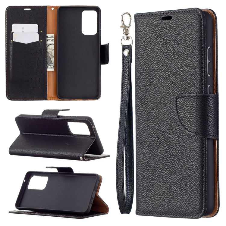 For Samsung Galaxy A72 5G Litchi Texture Pure Color Horizontal Flip PU Leather Case with Holder & Card Slots & Wallet & Lanyard