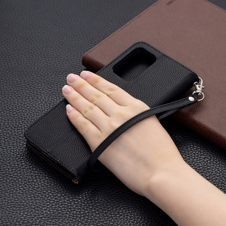 For Samsung Galaxy A72 5G Litchi Texture Pure Color Horizontal Flip PU Leather Case with Holder & Card Slots & Wallet & Lanyard