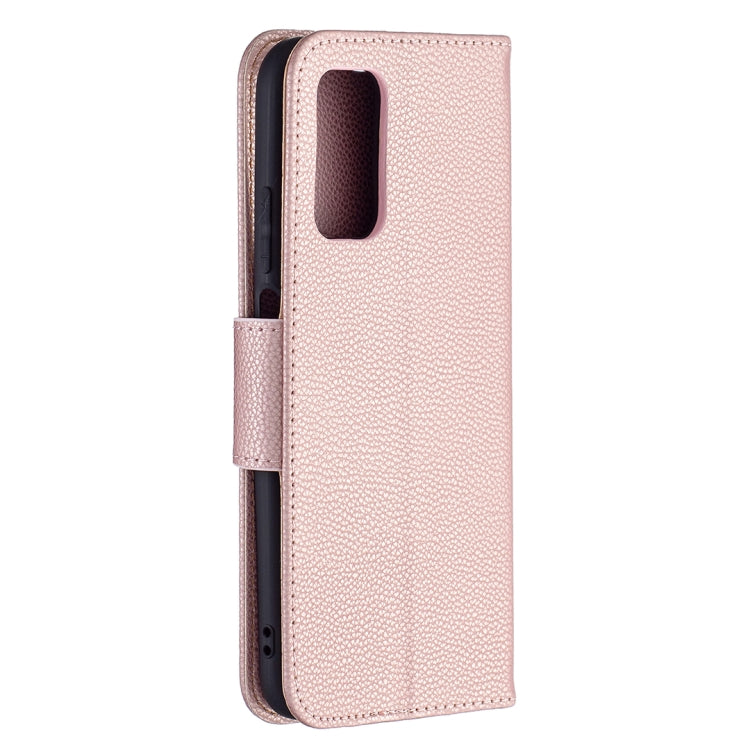 For Xiaomi Poco M3 Litchi Texture Pure Color Horizontal Flip PU Leather Case with Holder & Card Slots & Wallet & Lanyard