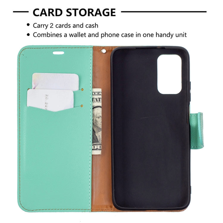 For Xiaomi Poco M3 Litchi Texture Pure Color Horizontal Flip PU Leather Case with Holder & Card Slots & Wallet & Lanyard