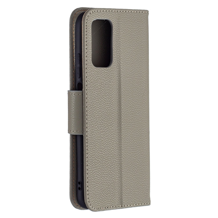 For Xiaomi Poco M3 Litchi Texture Pure Color Horizontal Flip PU Leather Case with Holder & Card Slots & Wallet & Lanyard