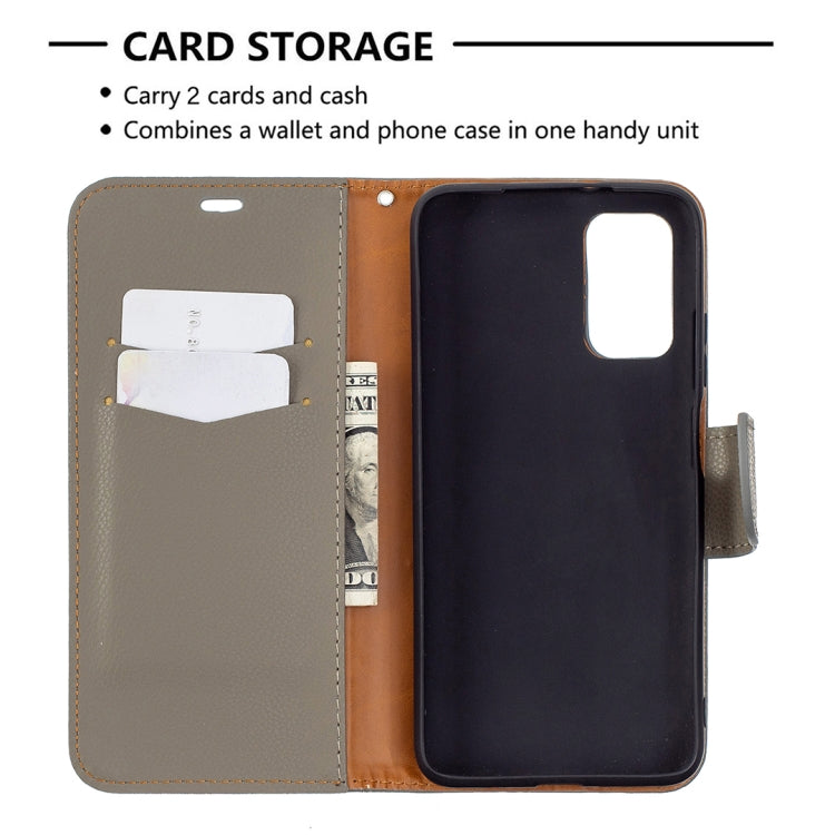 For Xiaomi Poco M3 Litchi Texture Pure Color Horizontal Flip PU Leather Case with Holder & Card Slots & Wallet & Lanyard