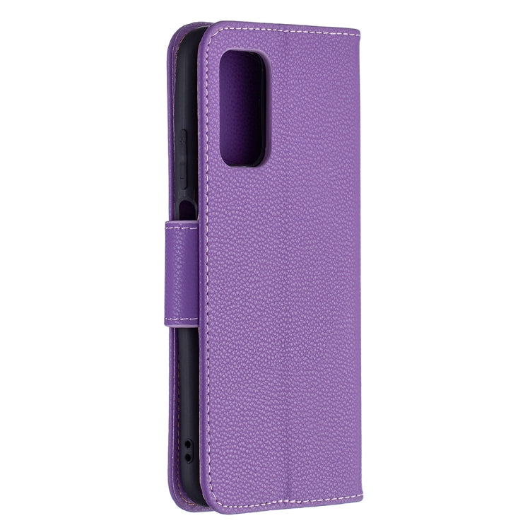 For Xiaomi Poco M3 Litchi Texture Pure Color Horizontal Flip PU Leather Case with Holder & Card Slots & Wallet & Lanyard