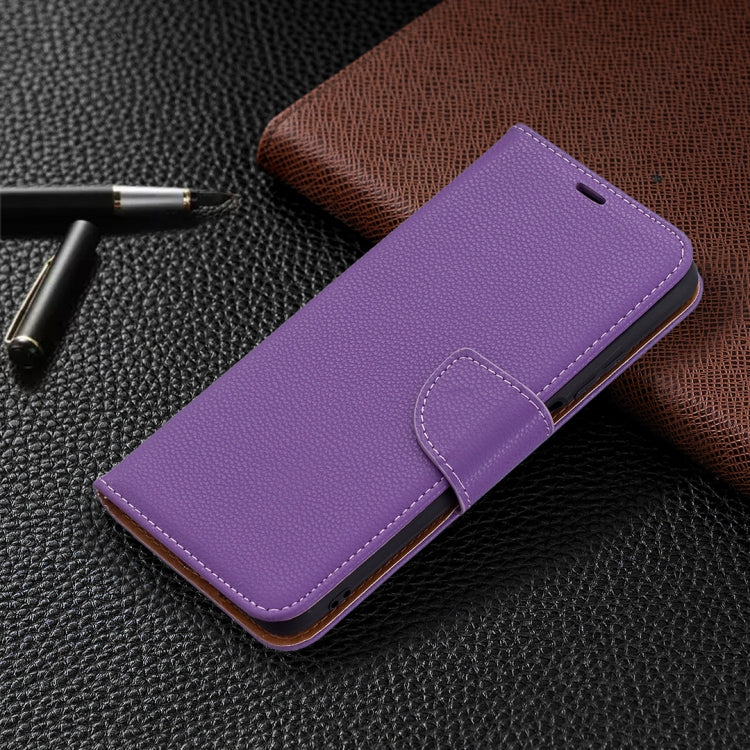 For Xiaomi Poco M3 Litchi Texture Pure Color Horizontal Flip PU Leather Case with Holder & Card Slots & Wallet & Lanyard