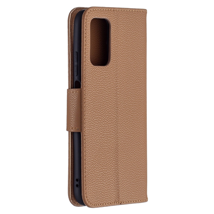 For Xiaomi Poco M3 Litchi Texture Pure Color Horizontal Flip PU Leather Case with Holder & Card Slots & Wallet & Lanyard