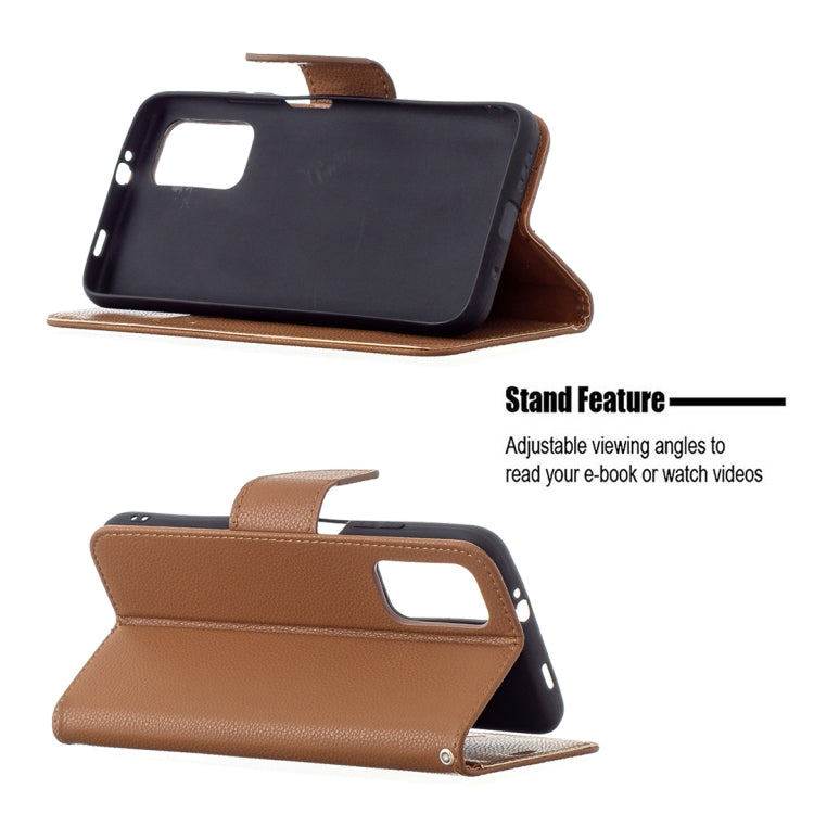 For Xiaomi Poco M3 Litchi Texture Pure Color Horizontal Flip PU Leather Case with Holder & Card Slots & Wallet & Lanyard