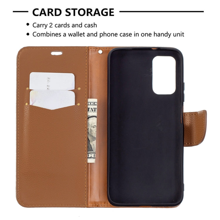 For Xiaomi Poco M3 Litchi Texture Pure Color Horizontal Flip PU Leather Case with Holder & Card Slots & Wallet & Lanyard