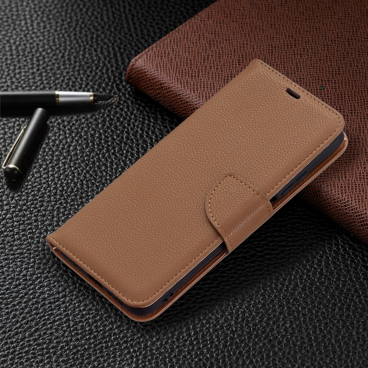 For Xiaomi Poco M3 Litchi Texture Pure Color Horizontal Flip PU Leather Case with Holder & Card Slots & Wallet & Lanyard