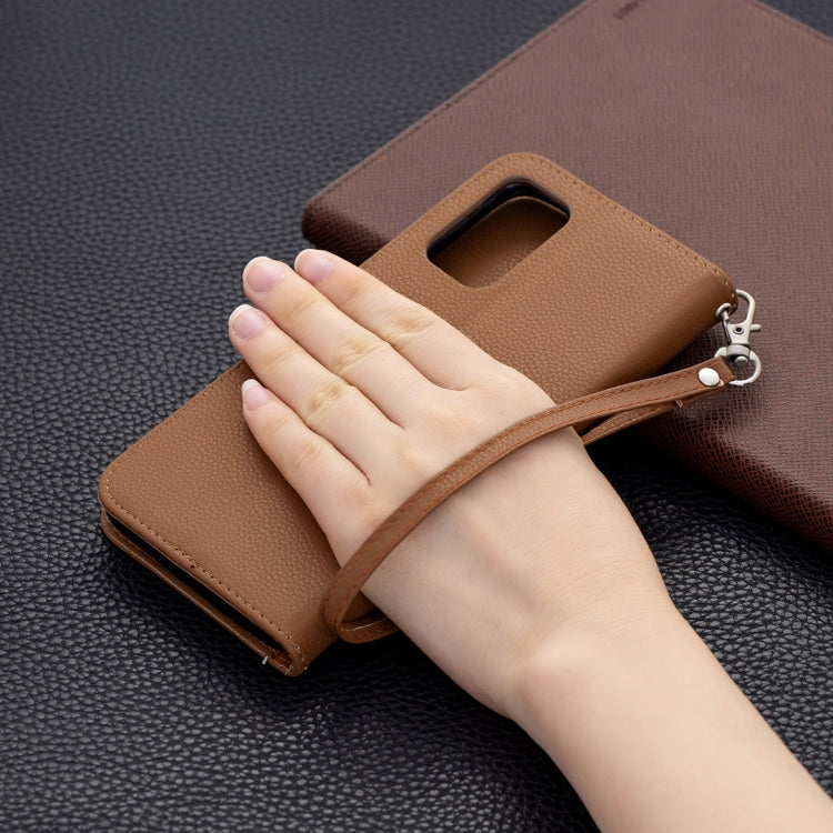 For Xiaomi Poco M3 Litchi Texture Pure Color Horizontal Flip PU Leather Case with Holder & Card Slots & Wallet & Lanyard