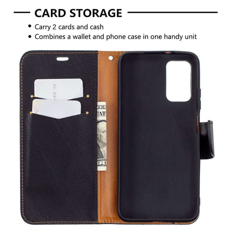 For Xiaomi Poco M3 Litchi Texture Pure Color Horizontal Flip PU Leather Case with Holder & Card Slots & Wallet & Lanyard