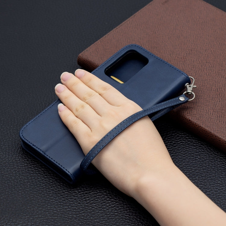 For Samsung Galaxy A52 5G Retro Lambskin Texture Pure Color Horizontal Flip PU Leather Case with Holder & Card Slots & Wallet & Lanyard