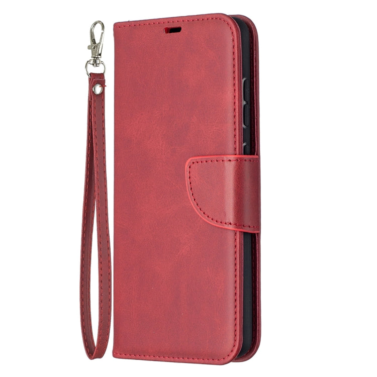 For Samsung Galaxy A52 5G Retro Lambskin Texture Pure Color Horizontal Flip PU Leather Case with Holder & Card Slots & Wallet & Lanyard