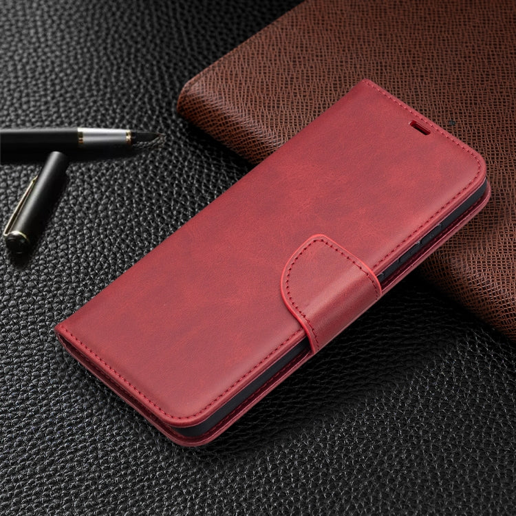 For Samsung Galaxy A52 5G Retro Lambskin Texture Pure Color Horizontal Flip PU Leather Case with Holder & Card Slots & Wallet & Lanyard