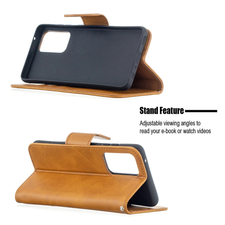 For Samsung Galaxy A52 5G Retro Lambskin Texture Pure Color Horizontal Flip PU Leather Case with Holder & Card Slots & Wallet & Lanyard