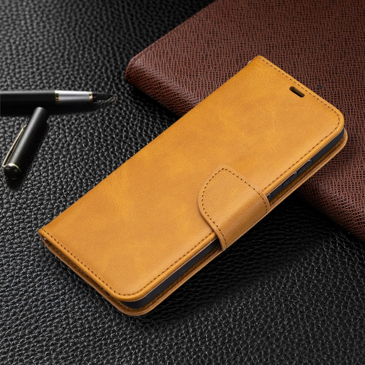 For Samsung Galaxy A52 5G Retro Lambskin Texture Pure Color Horizontal Flip PU Leather Case with Holder & Card Slots & Wallet & Lanyard
