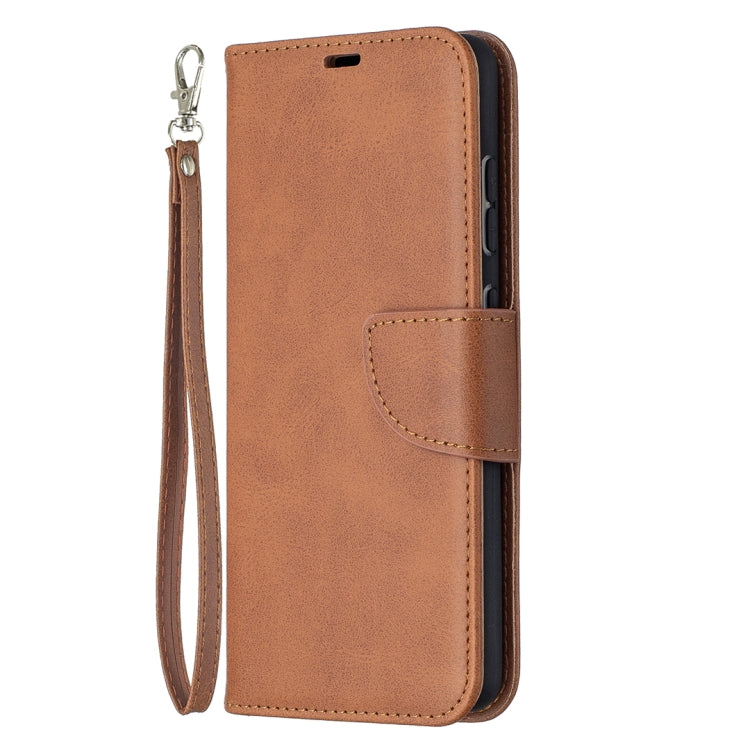 For Samsung Galaxy A52 5G Retro Lambskin Texture Pure Color Horizontal Flip PU Leather Case with Holder & Card Slots & Wallet & Lanyard