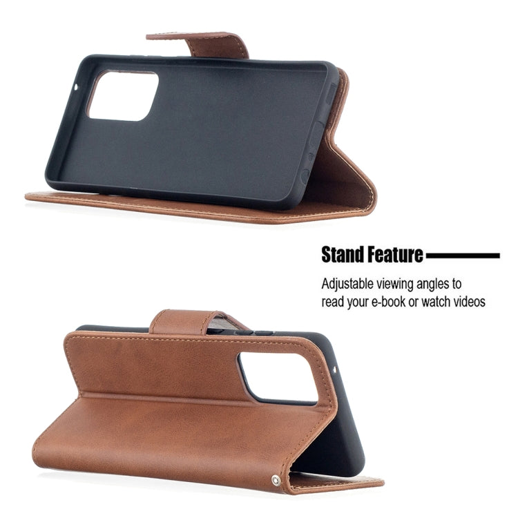 For Samsung Galaxy A52 5G Retro Lambskin Texture Pure Color Horizontal Flip PU Leather Case with Holder & Card Slots & Wallet & Lanyard