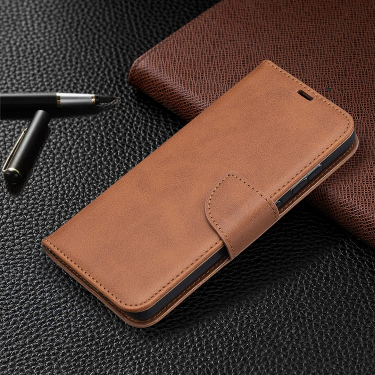 For Samsung Galaxy A52 5G Retro Lambskin Texture Pure Color Horizontal Flip PU Leather Case with Holder & Card Slots & Wallet & Lanyard