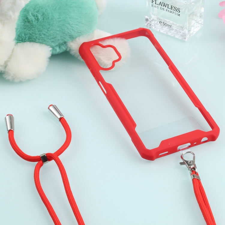 For Samsung Galaxy A32 5G Acrylic + Color TPU Shockproof Case with Neck Lanyard