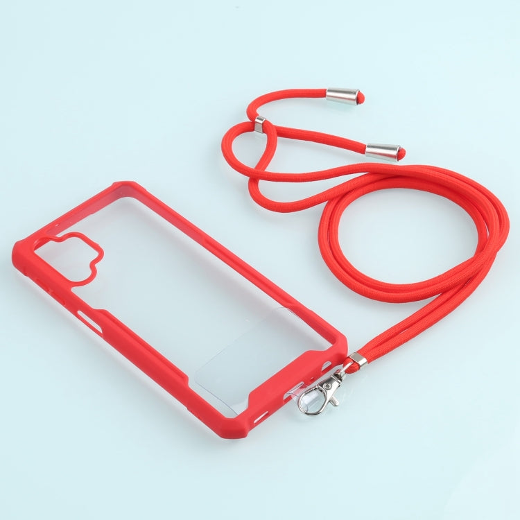 For Samsung Galaxy A32 5G Acrylic + Color TPU Shockproof Case with Neck Lanyard