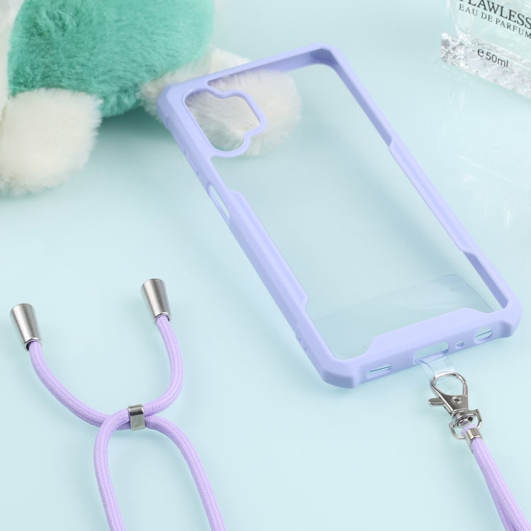 For Samsung Galaxy A32 5G Acrylic + Color TPU Shockproof Case with Neck Lanyard
