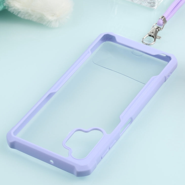 For Samsung Galaxy A32 5G Acrylic + Color TPU Shockproof Case with Neck Lanyard