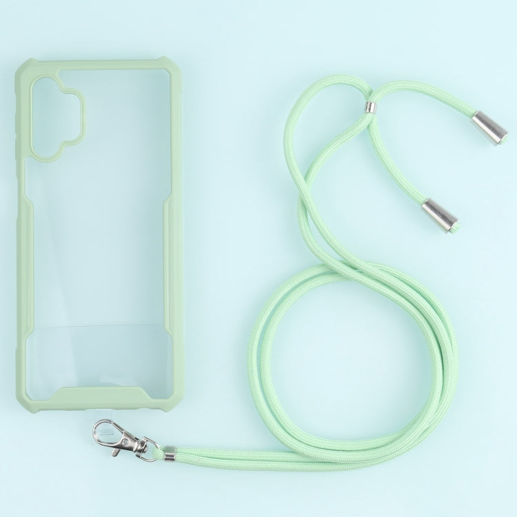 For Samsung Galaxy A32 5G Acrylic + Color TPU Shockproof Case with Neck Lanyard