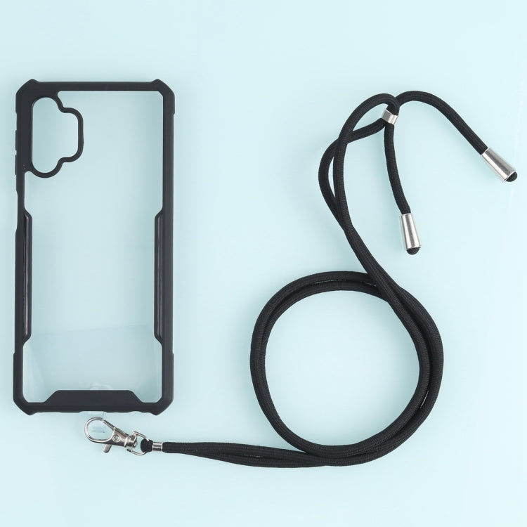 For Samsung Galaxy A32 5G Acrylic + Color TPU Shockproof Case with Neck Lanyard