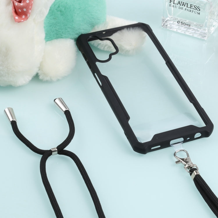 For Samsung Galaxy A32 5G Acrylic + Color TPU Shockproof Case with Neck Lanyard