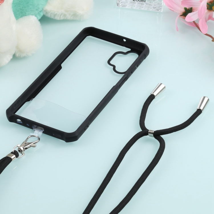 For Samsung Galaxy A32 5G Acrylic + Color TPU Shockproof Case with Neck Lanyard
