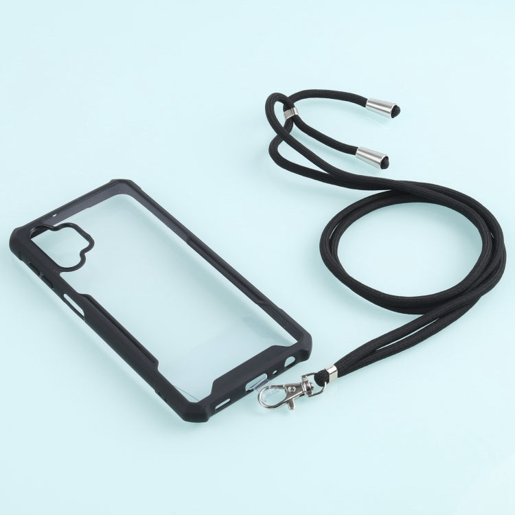 For Samsung Galaxy A32 5G Acrylic + Color TPU Shockproof Case with Neck Lanyard