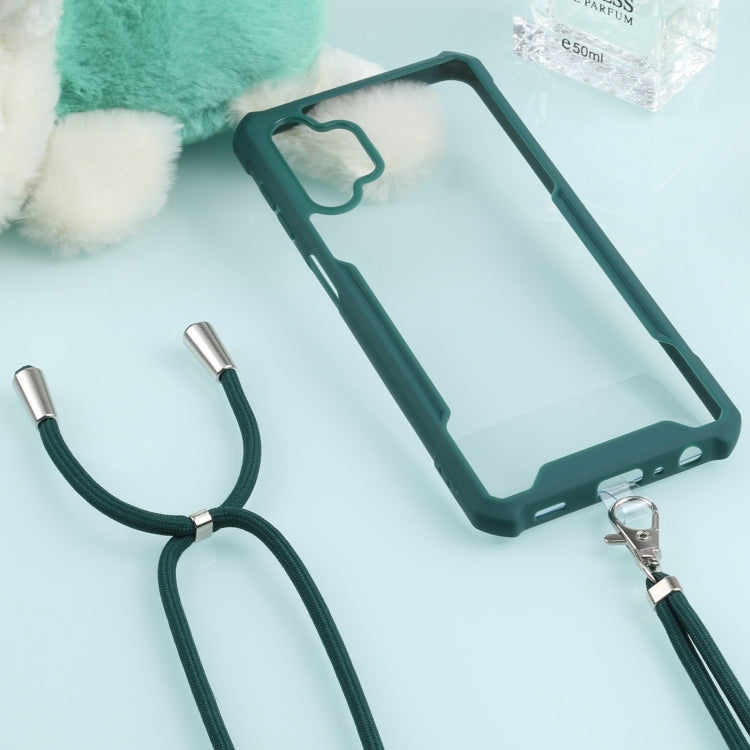 For Samsung Galaxy A32 5G Acrylic + Color TPU Shockproof Case with Neck Lanyard