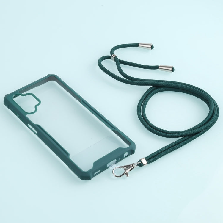 For Samsung Galaxy A32 5G Acrylic + Color TPU Shockproof Case with Neck Lanyard