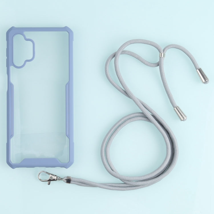 For Samsung Galaxy A32 5G Acrylic + Color TPU Shockproof Case with Neck Lanyard