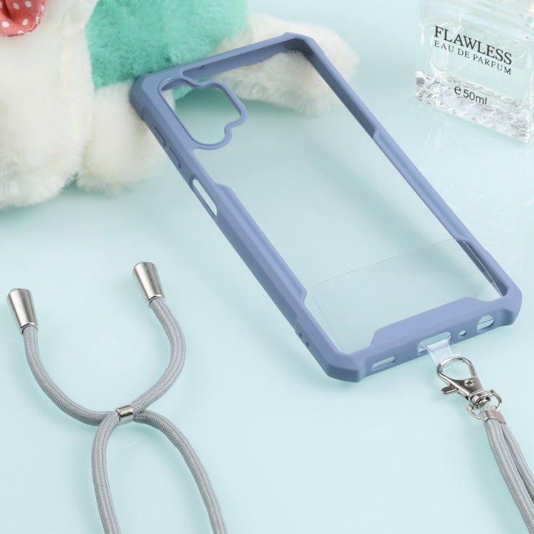 For Samsung Galaxy A32 5G Acrylic + Color TPU Shockproof Case with Neck Lanyard