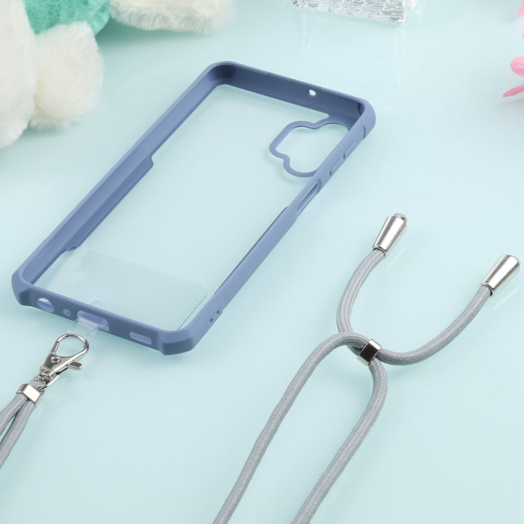 For Samsung Galaxy A32 5G Acrylic + Color TPU Shockproof Case with Neck Lanyard