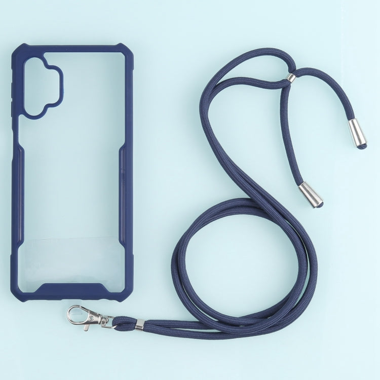 For Samsung Galaxy A32 5G Acrylic + Color TPU Shockproof Case with Neck Lanyard