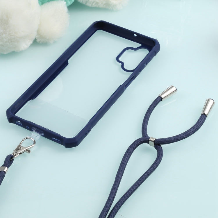 For Samsung Galaxy A32 5G Acrylic + Color TPU Shockproof Case with Neck Lanyard