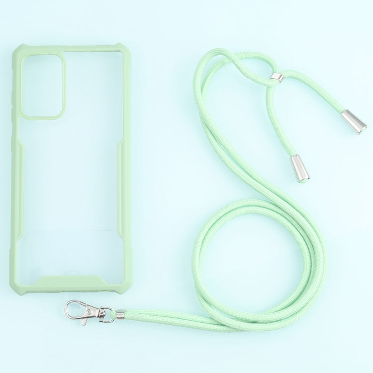 For Samsung Galaxy A72 5G / 4G Acrylic + Color TPU Shockproof Case with Neck Lanyard