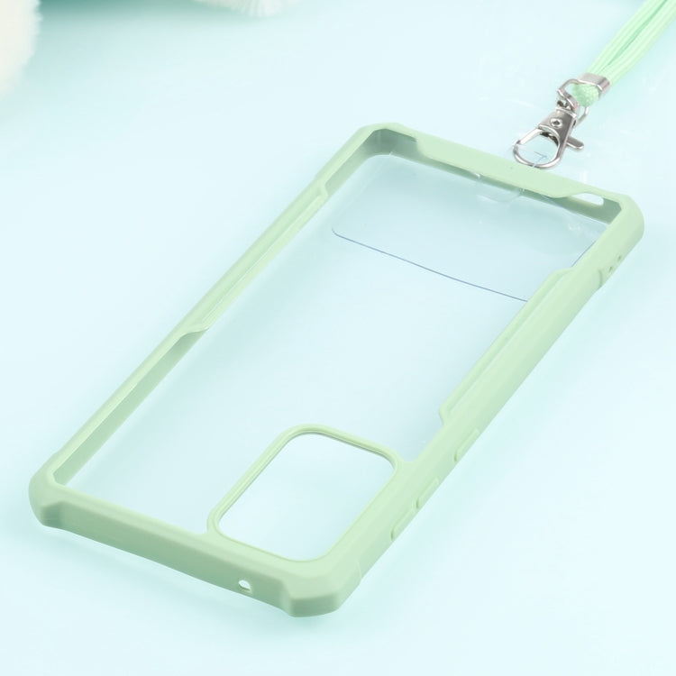 For Samsung Galaxy A72 5G / 4G Acrylic + Color TPU Shockproof Case with Neck Lanyard