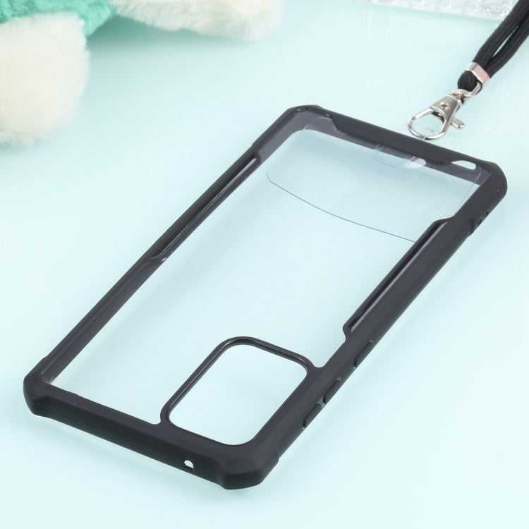 For Samsung Galaxy A72 5G / 4G Acrylic + Color TPU Shockproof Case with Neck Lanyard