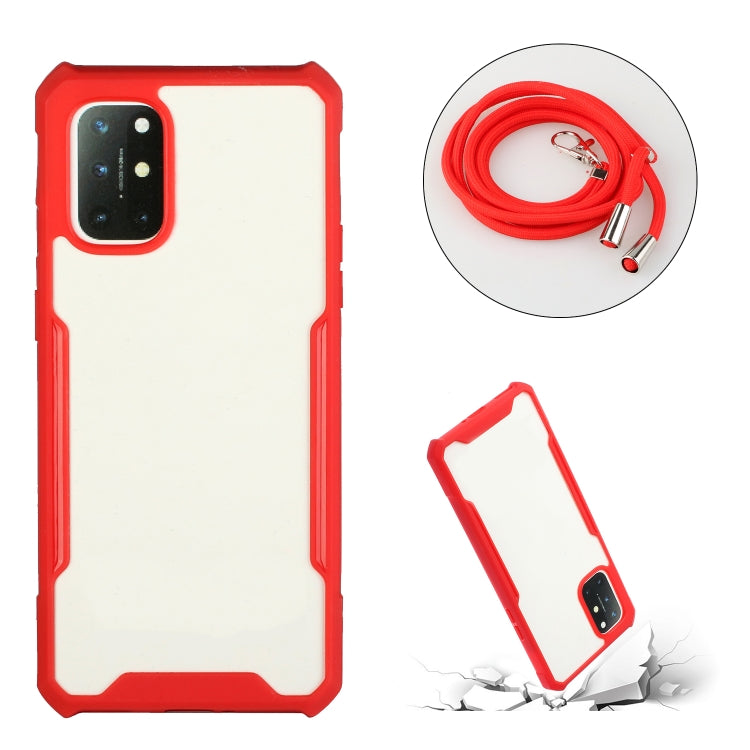 For Xiaomi Redmi Note 9 / Poco M3 Acrylic + Color TPU Shockproof Case with Neck Lanyard