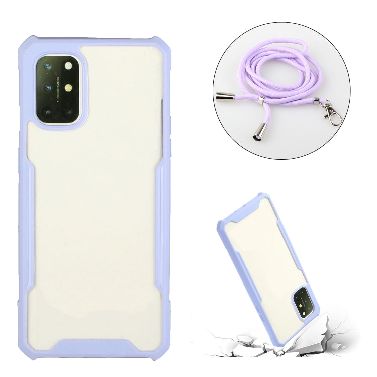 For Xiaomi Redmi Note 9 / Poco M3 Acrylic + Color TPU Shockproof Case with Neck Lanyard